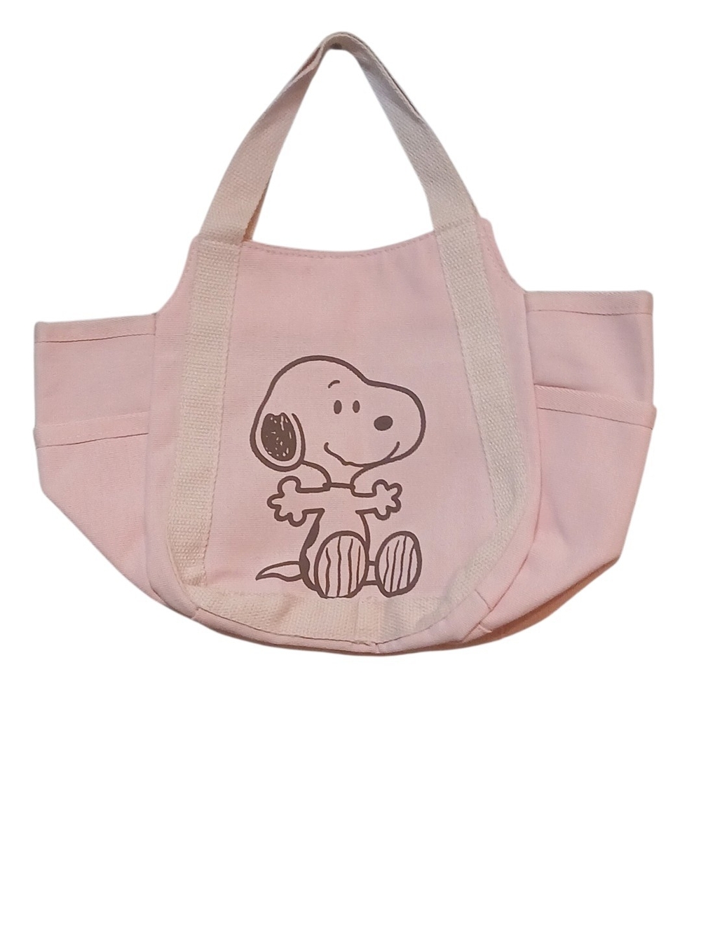 Peanuts - Pink Snoopy Bag, 2 Outside Pockets,Fully Nylon Lined, Limited Edition